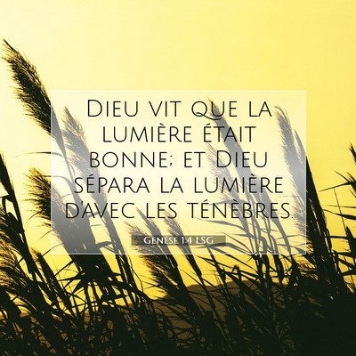 Genèse 1:4 Verset biblique expliqué