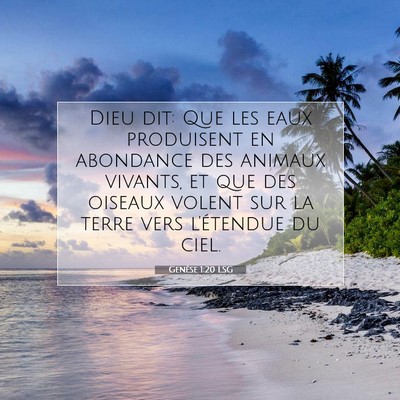 Genèse 1:20 Verset biblique expliqué