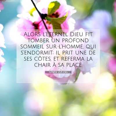 Genèse 2:21 LSG Image du verset biblique