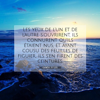 Genèse 3:7 Verset biblique expliqué