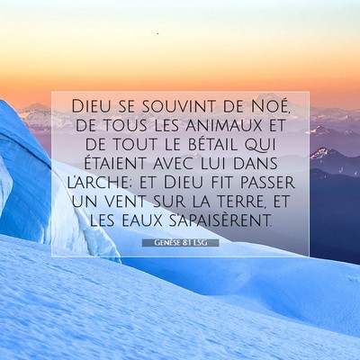 Genèse 8:1 LSG Image du verset biblique