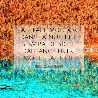 Genèse 9:13 LSG Image du verset biblique