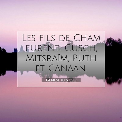 Genèse 10:6 Verset biblique expliqué
