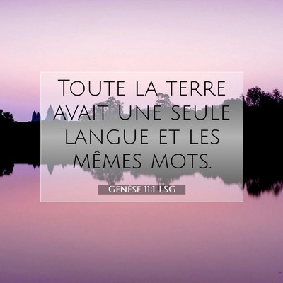 Genèse 11:1 Verset biblique expliqué