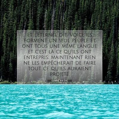Genèse 11:6 Verset biblique expliqué