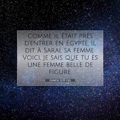Genèse 12:11 Verset biblique expliqué