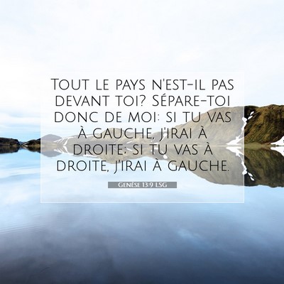 Genèse 13:9 Verset biblique expliqué