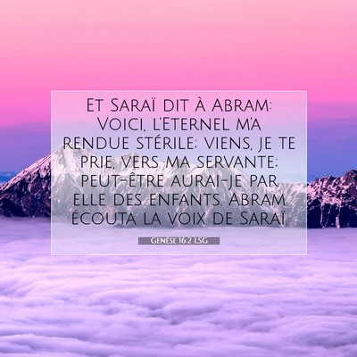 Genèse 16:2 Verset biblique expliqué