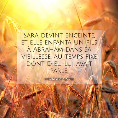 Genèse 21:2 LSG Image du verset biblique