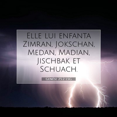 Genèse 25:2 Verset biblique expliqué