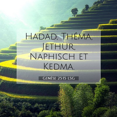 Genèse 25:15 Verset biblique expliqué