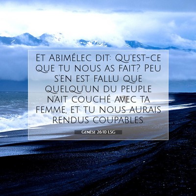 Genèse 26:10 Verset biblique expliqué