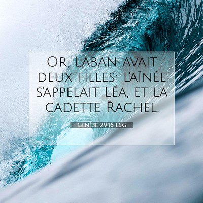 Genèse 29:16 Verset biblique expliqué