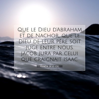Genèse 31:53 Verset biblique expliqué