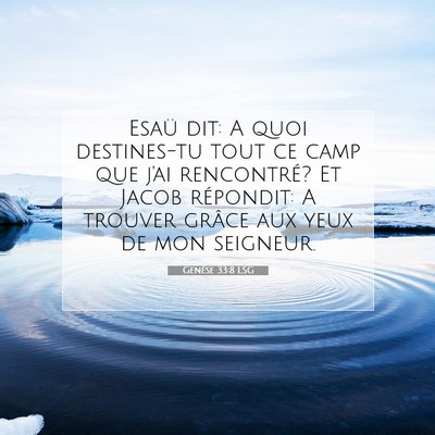 Genèse 33:8 LSG Image du verset biblique