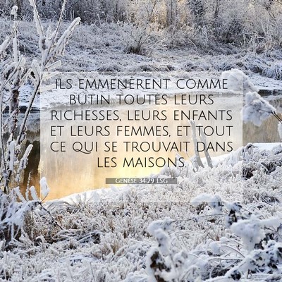 Genèse 34:29 Verset biblique expliqué