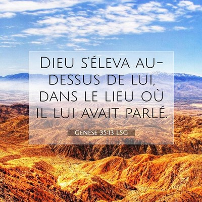 Genèse 35:13 Verset biblique expliqué