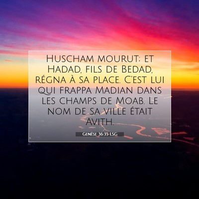 Genèse 36:35 Verset biblique expliqué