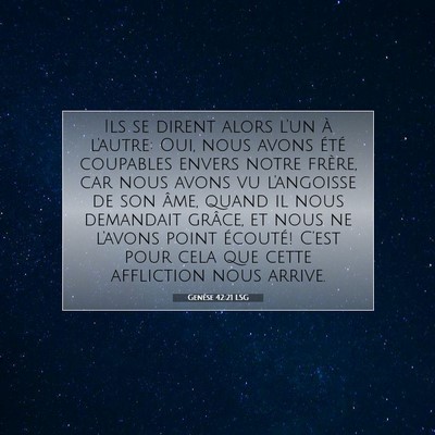 Genèse 42:21 Verset biblique expliqué