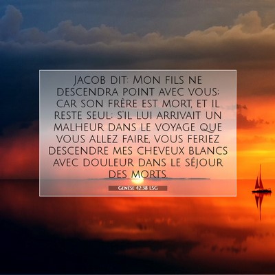 Genèse 42:38 Verset biblique expliqué