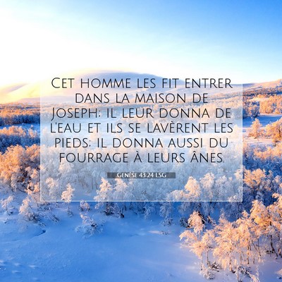 Genèse 43:24 Verset biblique expliqué