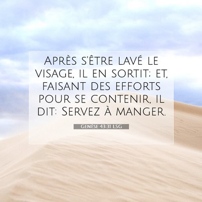 Genèse 43:31 Verset biblique expliqué