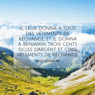 Genèse 45:22 Verset biblique expliqué