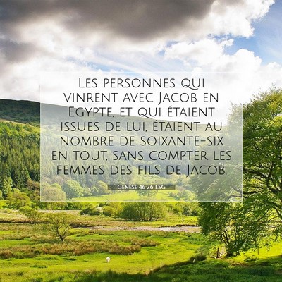 Genèse 46:26 Verset biblique expliqué
