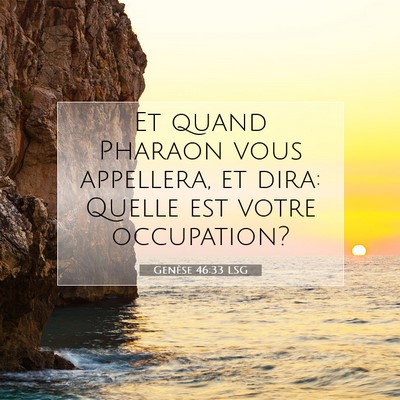 Genèse 46:33 Verset biblique expliqué