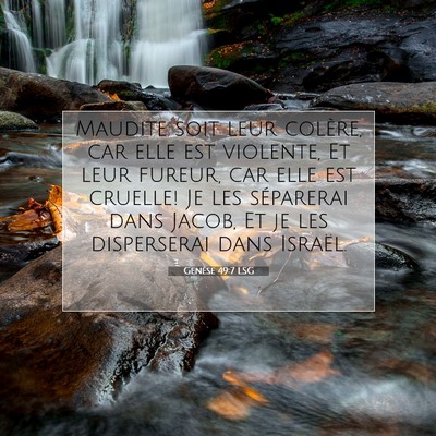 Genèse 49:7 Verset biblique expliqué