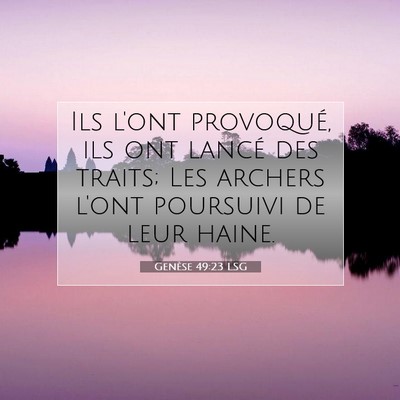 Genèse 49:23 Verset biblique expliqué