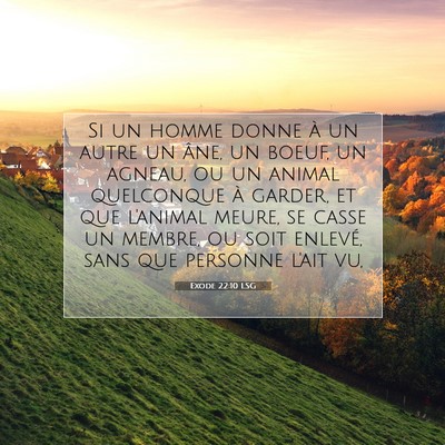 Exode 22:10 Verset biblique expliqué