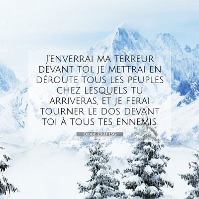 Exode 23:27 LSG Image du verset biblique