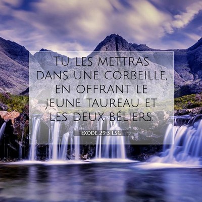 Exode 29:3 Verset biblique expliqué