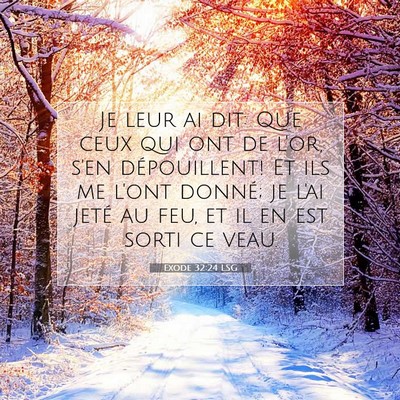 Exode 32:24 Verset biblique expliqué