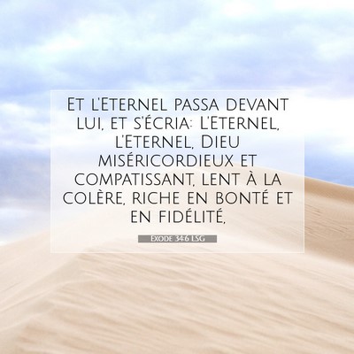 Exode 34:6 LSG Image du verset biblique
