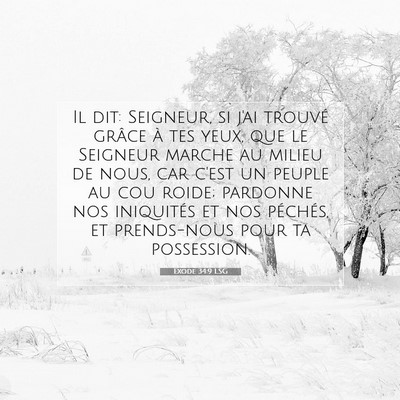 Exode 34:9 Verset biblique expliqué