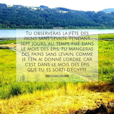 Exode 34:18 LSG Image du verset biblique