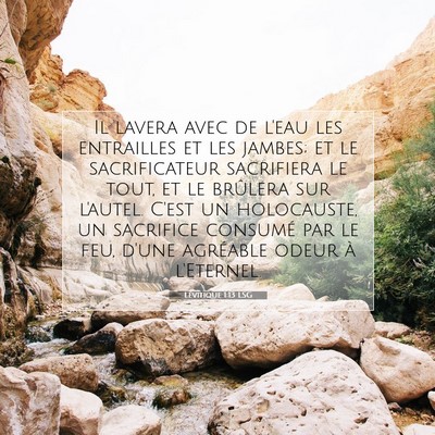 Lévitique 1:13 Verset biblique expliqué