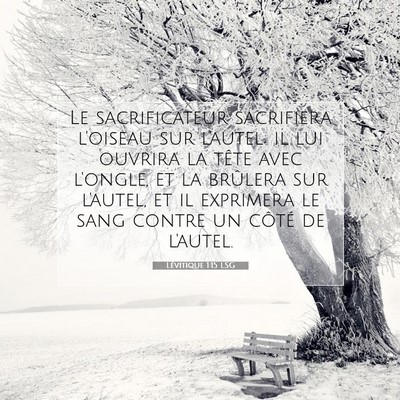 Lévitique 1:15 Verset biblique expliqué