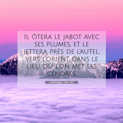 Lévitique 1:16 Verset biblique expliqué