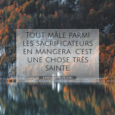 Lévitique 6:29 Verset biblique expliqué