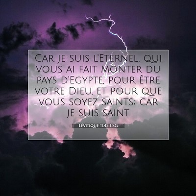 Lévitique 11:45 LSG Image du verset biblique