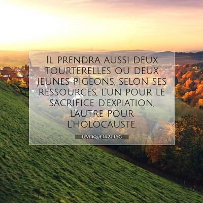 Lévitique 14:22 Verset biblique expliqué
