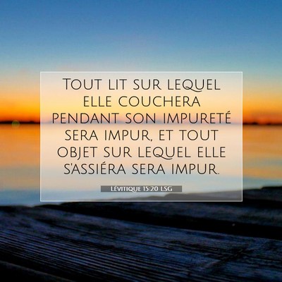 Lévitique 15:20 Verset biblique expliqué