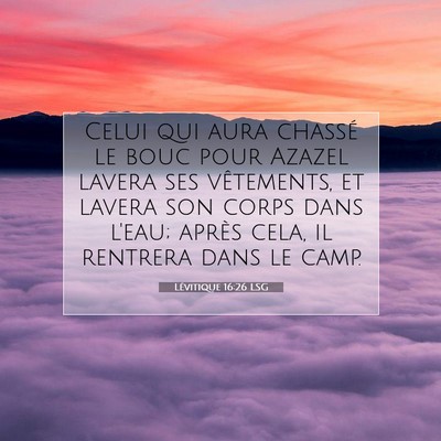 Lévitique 16:26 Verset biblique expliqué