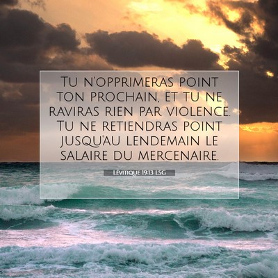 Lévitique 19:13 LSG Image du verset biblique