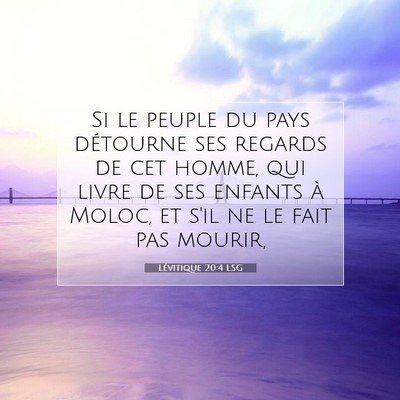 Lévitique 20:4 LSG Image du verset biblique