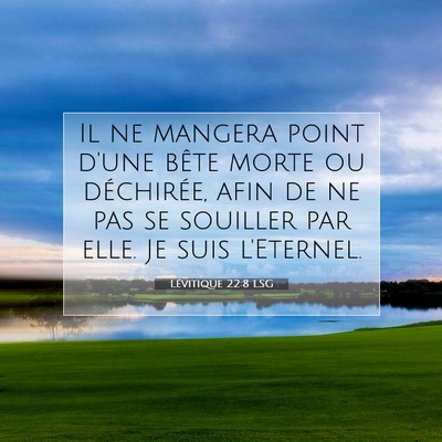 Lévitique 22:8 LSG Image du verset biblique