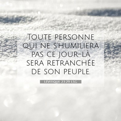 Lévitique 23:29 Verset biblique expliqué